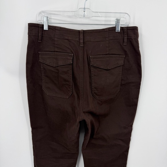 Cabi Utility Jogger Pants Size 10 Brown Zip Hem Pockets Stretch Style 4514 - Picture 4 of 10